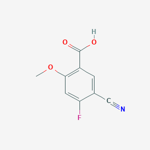 molecular formula C9H6FNO3 B8462898 5-Cyano-4-fluoro-2-methoxy-benzoic acid 