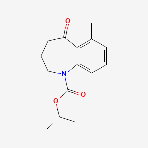molecular formula C15H19NO3 B8462908 6-Methyl-5-oxo-2,3,4,5-tetrahydro-benzo[b]azepine-1-carboxylic acid isopropyl ester 