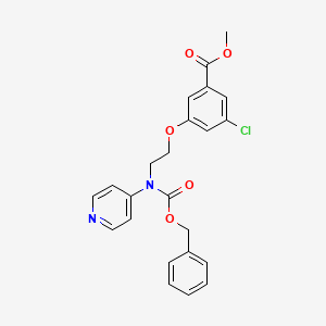 Benzoic acid,3-chloro-5-[2-[[(phenylmethoxy)carbonyl]-4-pyridinylamino]ethoxy]-,methyl ester