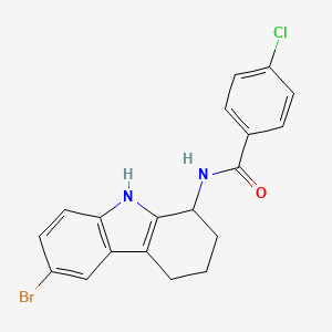 N-(6-Bromo-2,3,4,9-tetrahydro-1H-carbazol-1-yl)-4-chlorobenzamide