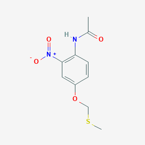 molecular formula C10H12N2O4S B8462996 N-{4-[(Methylsulfanyl)methoxy]-2-nitrophenyl}acetamide CAS No. 54029-59-3