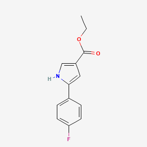 molecular formula C13H12FNO2 B8463052 ethyl 5-(4-fluorophenyl)-1H-pyrrole-3-carboxylate 