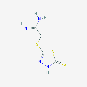 2-Amidinomethylthio-5-mercapto-1,3,4-thiadiazole