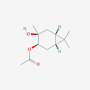 [(1R,3R,4S,6S)-4-hydroxy-4,7,7-trimethyl-3-bicyclo[4.1.0]heptanyl] acetate