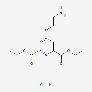 molecular formula C13H19ClN2O5 B8463107 Diethyl 4-(2-Aminoethoxy)pyridine-2,6-dicarboxylate Hydrochloride 