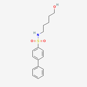 molecular formula C17H21NO3S B8463132 [1,1'-Biphenyl]-4-sulfonamide, N-(5-hydroxypentyl)- CAS No. 871113-51-8