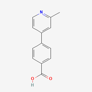 molecular formula C13H11NO2 B8463166 4-(2-Methyl-4-pyridyl)benzoic acid 