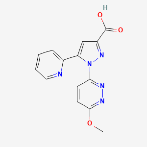 1-(6-Methoxy-3-pyridazinyl)-5-(2-pyridyl)pyrazole-3-carboxylic acid