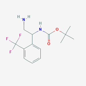 tert-Butyl {2-amino-1-[2-(trifluoromethyl)phenyl]ethyl}carbamate