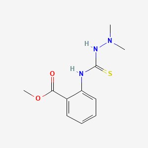 molecular formula C11H15N3O2S B8463264 Semicarbazide, 1,1-dimethyl-4-(o-(methoxycarbonyl)phenyl)-3-thio- CAS No. 102339-02-6