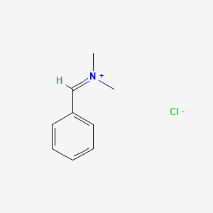 molecular formula C9H12ClN B8463287 Methanaminium, N-methyl-N-(phenylmethylene)-, chloride CAS No. 52853-20-0