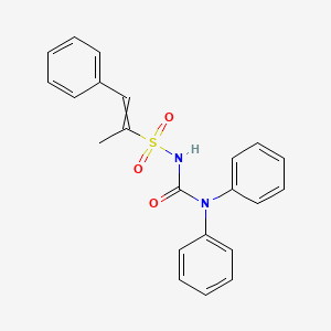 molecular formula C22H20N2O3S B8463334 N-(Diphenylcarbamoyl)-1-phenylprop-1-ene-2-sulfonamide CAS No. 56752-96-6