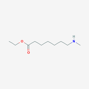 molecular formula C10H21NO2 B8463396 Ethyl 7-(methylamino)heptanoate 