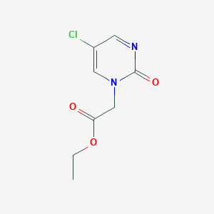 molecular formula C8H9ClN2O3 B8463492 ethyl 2-(5-chloro-2-oxopyrimidin-1-yl)acetate 