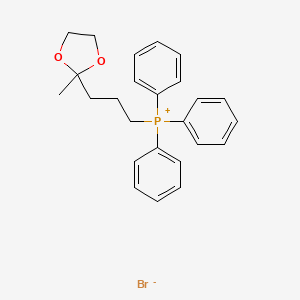 molecular formula C25H28BrO2P B8463567 [3-(2-Methyl-1,3-dioxolan-2-yl)propyl](triphenyl)phosphanium bromide CAS No. 5944-33-2