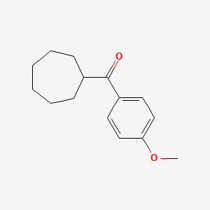 molecular formula C15H20O2 B8463733 Cycloheptyl(4-methoxyphenyl)methanone 
