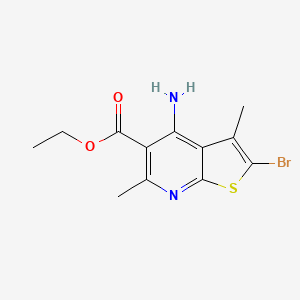 Ethyl 4-amino-2-bromo-3,6-dimethylthieno[2,3-b]pyridine-5-carboxylate