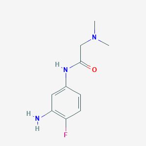 molecular formula C10H14FN3O B8463775 N1-(3-amino-4-fluorophenyl)-N2,N2-dimethylglycinamide 