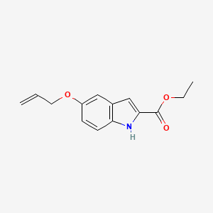 molecular formula C14H15NO3 B8463786 Ethyl 5-[(prop-2-en-1-yl)oxy]-1H-indole-2-carboxylate CAS No. 51086-05-6
