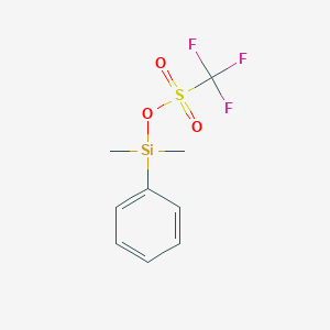 molecular formula C9H11F3O3SSi B8464124 Methanesulfonic acid, trifluoro-, dimethylphenylsilyl ester CAS No. 99542-59-3
