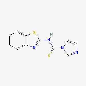 molecular formula C11H8N4S2 B8464147 N-(benzo[d]thiazol-2-yl)-1H-imidazole-1-carbothioamide 