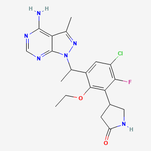 molecular formula C20H22ClFN6O2 B8464174 Parsaclisib 