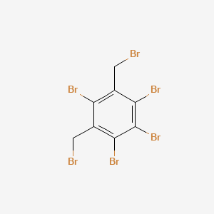 molecular formula C8H4Br6 B8464190 1,2,3,5-Tetrabromo-4,6-bis(bromomethyl)benzene CAS No. 56879-04-0