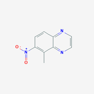 molecular formula C9H7N3O2 B8464344 5-Methyl-6-nitroquinoxaline 