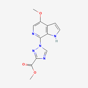 methyl 1-(4-methoxy-1H-pyrrolo[2,3-c]pyridin-7-yl)-1H-1,2,4-triazole-3-carboxylate