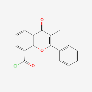 3-methyl-4-oxo-2-phenyl-4H-1-benzopyran-8-carbonyl chloride
