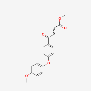 molecular formula C19H18O5 B8464588 Ethyl 4-[4-(4-methoxyphenoxy)phenyl]-4-oxobut-2-enoate CAS No. 88113-17-1