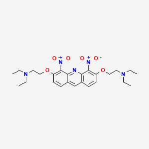 molecular formula C25H33N5O6 B8464602 3,6-Bis(2-diethylaminoethoxy)-4,5-dinitroacridine CAS No. 79939-84-7