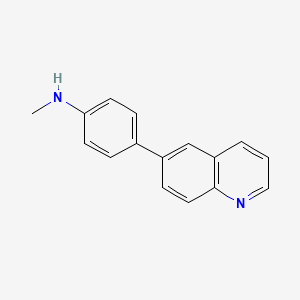 molecular formula C16H14N2 B8464616 N-Methyl-4-(quinolin-6-yl)aniline 