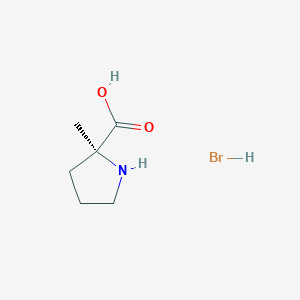 molecular formula C6H12BrNO2 B8464623 2-methyl-L-proline hydrobromide CAS No. 63399-73-5