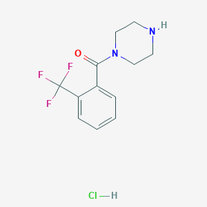 molecular formula C12H14ClF3N2O B8464649 1-(2-Trifluoromethylbenzoyl)piperazine hydrochloride 