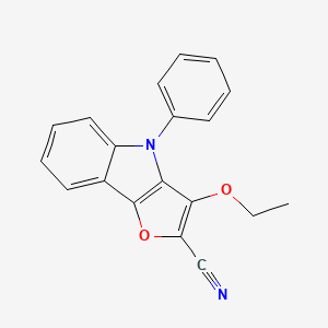 molecular formula C19H14N2O2 B8464725 3-Ethoxy-4-phenyl-4H-furo[3,2-b]indole-2-carbonitrile CAS No. 89224-86-2