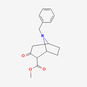 molecular formula C16H19NO3 B8464761 Methyl 8-benzyl-3-oxo-8-azabicyclo[3.2.1]octane-2-carboxylate 
