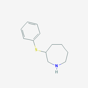 molecular formula C12H17NS B8464804 3-(Phenylthio)homopiperidine CAS No. 1018297-05-6