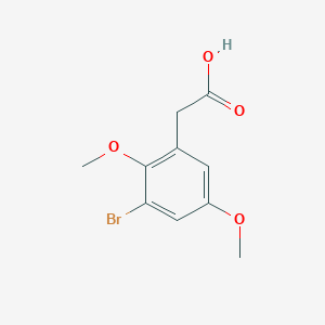 molecular formula C10H11BrO4 B8464810 (3-Bromo-2,5-dimethoxy-phenyl)-acetic acid 