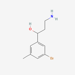 molecular formula C10H14BrNO B8464816 3-Amino-1-(3-bromo-5-methylphenyl)propan-1-ol 