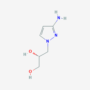 molecular formula C6H11N3O2 B8464827 (R)-3-(3-amino-pyrazol-1-yl)-propane-1,2-diol 