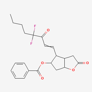 [4-(4,4-Difluoro-3-oxooct-1-enyl)-2-oxo-3,3a,4,5,6,6a-hexahydrocyclopenta[b]furan-5-yl] benzoate