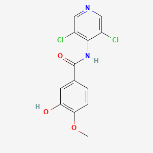 molecular formula C13H10Cl2N2O3 B8464856 Benzamide,n-(3,5-dichloro-4-pyridinyl)-3-hydroxy-4-methoxy- 