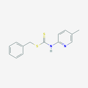 molecular formula C14H14N2S2 B8464896 Benzyl (5-methylpyridin-2-yl)carbamodithioate CAS No. 59181-05-4