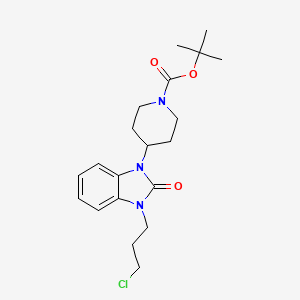 molecular formula C20H28ClN3O3 B8465233 tert-Butyl 4-(3-(3-chloropropyl)-2-oxo-2,3-dihydrobenzo[d]imidazol-1-yl)piperidine-1-carboxylate 
