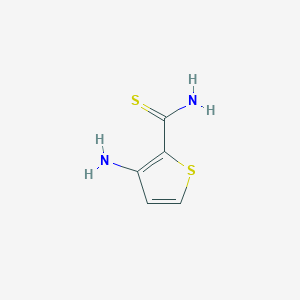 molecular formula C5H6N2S2 B8465525 3-aminothiophene-2-thiocarboxamide CAS No. 122805-72-5