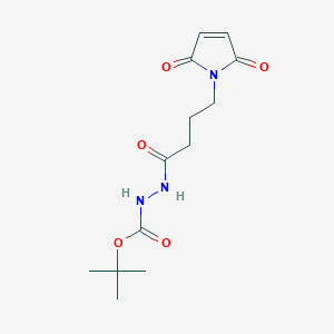 molecular formula C13H19N3O5 B8465537 tert-butyl N-[4-(2,5-dioxopyrrol-1-yl)butanoylamino]carbamate 