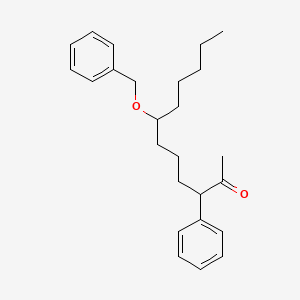molecular formula C25H34O2 B8465570 7-(Benzyloxy)-3-phenyldodecan-2-one CAS No. 57987-62-9