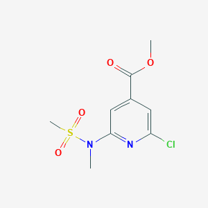 molecular formula C9H11ClN2O4S B8465663 Methyl 2-chloro-6-[methyl(methylsulfonyl)amino]isonicotinate 