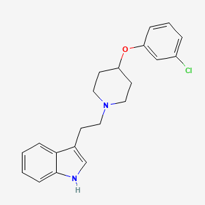 1h-Indole,3-[2-[4-(3-chlorophenoxy)-1-piperidinyl]ethyl]-